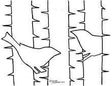 Birds in Birches pattern (free)