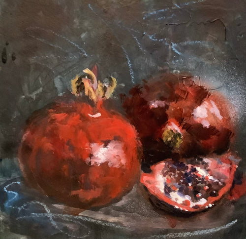 “Pomegranate” oil painting on paper