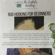 Beginner rug hooking kit 4"x4" abstract in your choice of green, purple, blue or red