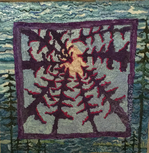 Tall Pines hooked rug pattern