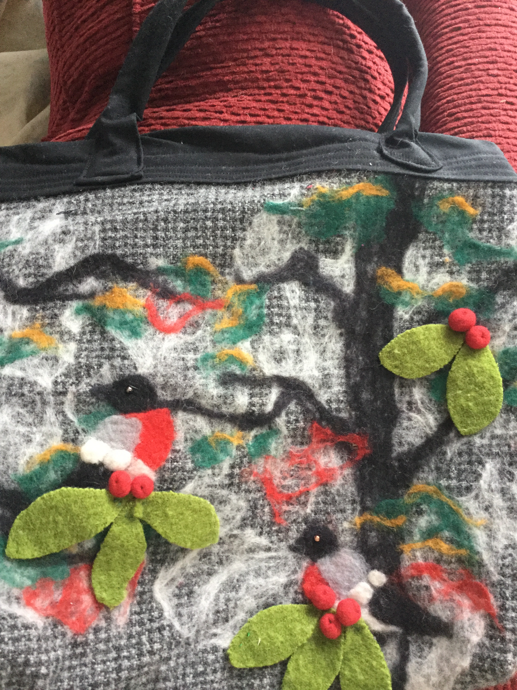Needle Felted Tote Bag