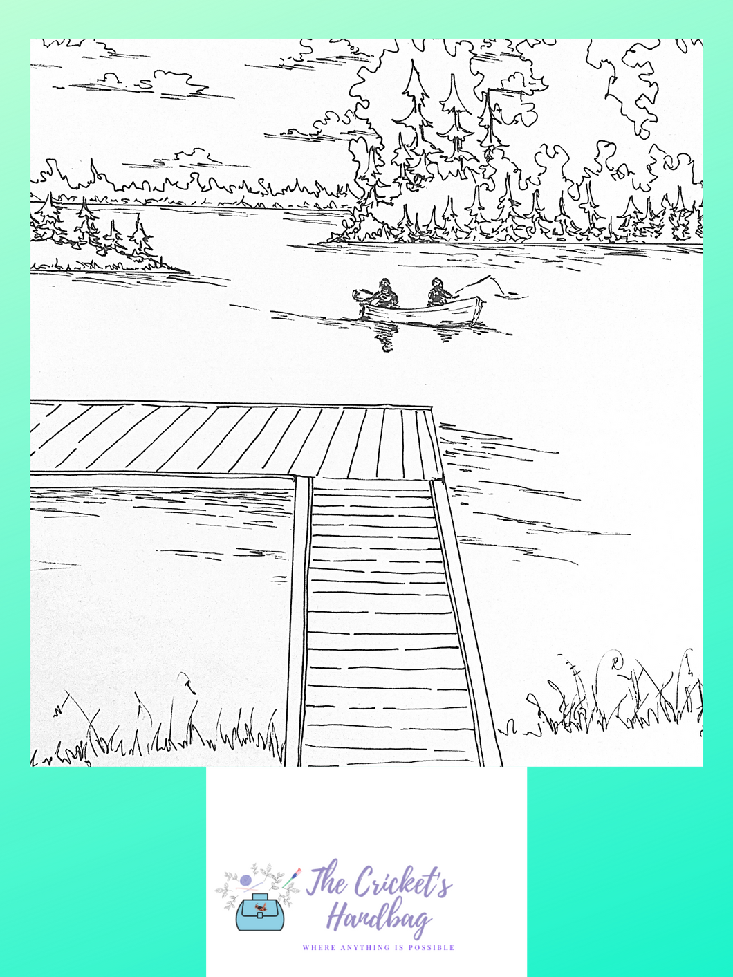 Early Morning on the Lake - Free Colouring Page